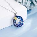 wholesale 925 Sterling Silver Heart-Shaped Skate Pendant Necklace for Women Sportswear s-0-2