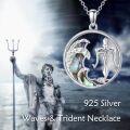 wholesale 925 Sterling Silver Abalone Shell Star of David Tree of Life Pendant Necklace-0-1
