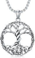 wholesale 925 Sterling Silver 925 Gold Plated Celtic Knot Tree Of Life Pendant Necklace  For Men And Women-0-0