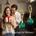 wholesale 14K Gold Birthstone Earrings, Elegant Detailed Design for Women, 31.6mm-0-5