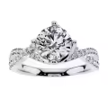 TOUPOP 10k/14k/18k Gold D Color Moissanite Engagement Ring-0-0