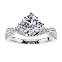 TOUPOP 10k/14k/18k Gold D Color Moissanite Engagement Ring-undefined