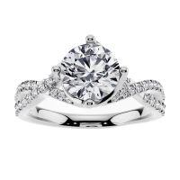 TOUPOP 10k/14k/18k Gold D Color Moissanite Engagement Ring-undefined