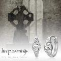 wholesale 925 Sterling Silver Celtic Knot Huggie Hoop Earrings for Women - Hypoallergenic s-0-5