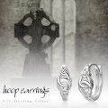 wholesale 925 Sterling Silver Celtic Knot Huggie Hoop Earrings for Women - Hypoallergenic s-0-5