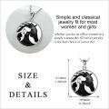wholesale 925 Sterling Silver Yin Yang Horse Head Pendant Necklace for Women Girls s-0-3
