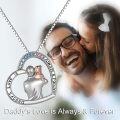wholesale Silver Love is Always & Forever Necklace for Daughter's Birthday Gifts from Dad & Mom-0-5