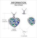 wholesale 925 Sterling Silver Abalone Shell Heart Tree of Life Cremation Jewelry Keepsake Pendant Necklace with Chain for Ashes Memorial Gifts-0-2