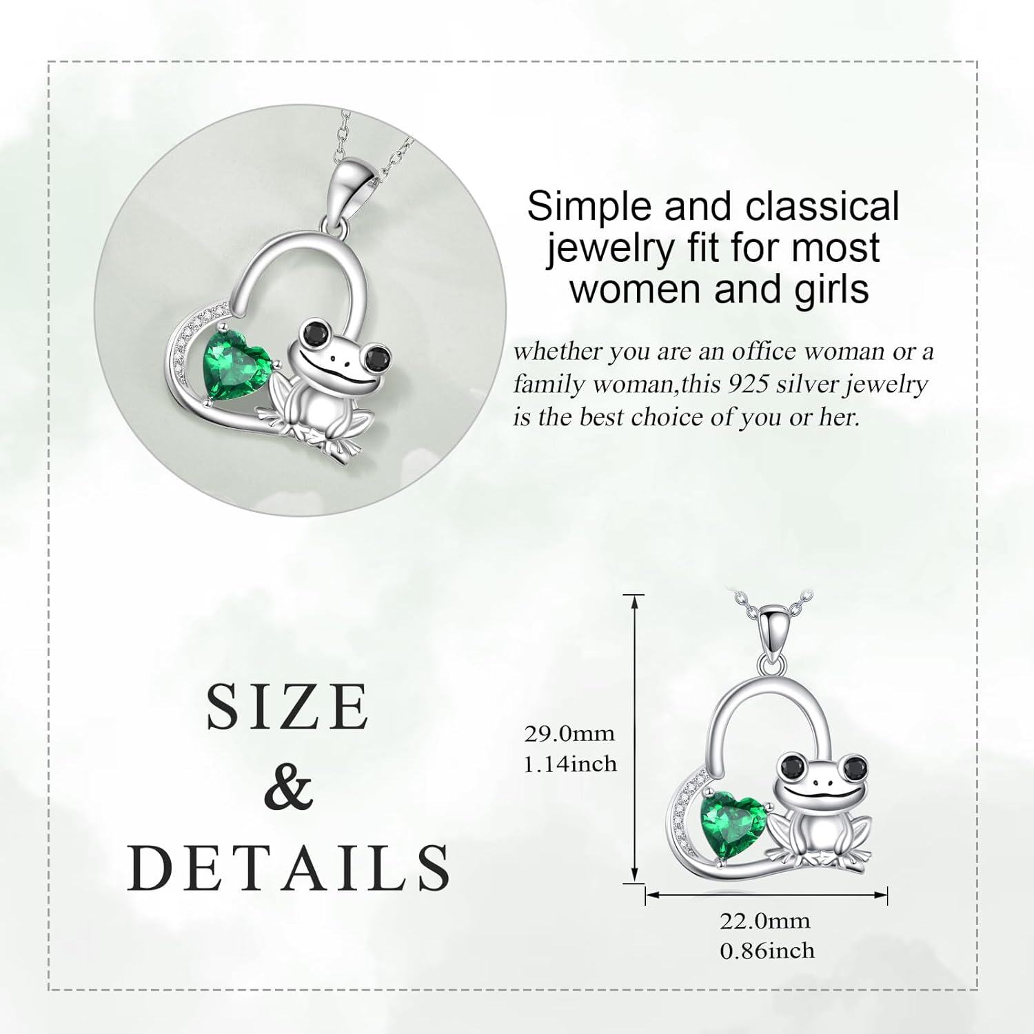 Sterling Silver Penguin Heart Necklace Sister Friendship Jewelry Gift for Women-0-5