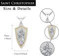 wholesale 925 Sterling Silver Metal Stone Saint Michael Christopher Judas Benedict Joseph Jude Pendant Necklace  for Men Religious Talisman Amulet Gift-0-1
