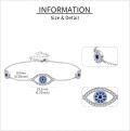 wholesale 925 Sterling Silver Evil Eye Bracelet for Women Summer Jewelry Holiday Gifts-0-4