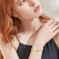 wholesale 925 Sterling Silver Yellow Daisy Flower Charm Bracelet for Women's -0-4