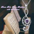 wholesale 925 Sterling Silver Music Note Heart Pendant Necklace-0-1
