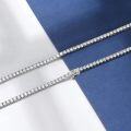 wholesale Sterling Silver Moissanite Tennis Necklace 3 5mm D VVS1 Round Lab Diamond 16 18 Unisex Gift-0-1