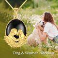 wholesale 925 Sterling Silver Black Onyx Horses & Dogs Pendant Necklace for Women-0-5