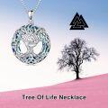 wholesale Sterling Silver Crystal Tree of Life Necklace Celtic Knot Jewelry for Women-0-14