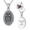 wholesale 925 Sterling Silver Oxidized Floral Oval Locket Bracelet With Filling Tool Set-0-17