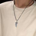 wholesale 925 Sterling Silver Jesus Christ Crucifix Pendant Necklace with Chain for Men & Women - Religious Christian -0-2