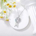 wholesale 925 Sterling Silver Sea Life Dreamcatcher Necklace - Blue Enamel & Crystal Accents-0-6