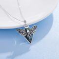 wholesale 925 Sterling Silver Abalone Shell Butterfly Skull Moon Triangle Pendant Necklace s for Women Girls-0-4