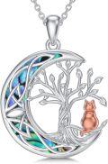 wholesale TOUPOP Tree Of Life Necklace 925 Sterling Silver Abalone Shell Moon Jewelry Gift For Women Mom Wife On Anniversary Birthday -0-0