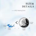 wholesale 925 Sterling Silver Blue Opal Hammerhead Shark Stud Earrings-0-3