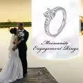 TOUPOP Sterling Silver Moissanite Engagement Ring D VVS1-0-2