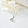 wholesale Sterling Silver Natural Gemstone Diamond Necklace 1 Ct Pear Teardrop Pendant 18+2 Inch Women s Birthday Mother s Day Gift-0-5