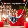 wholesale 925 Sterling Silver Black Rose Pendant Necklace for Women-0-2