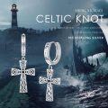 wholesale 925 Sterling Silver Celtic Knot Cross Drop Earring Set - Irish Style Jewellery Gift for Her Him-0-5