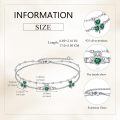 wholesale 925 Sterling Silver Claddagh Bracelet With Emerald Claddagh And Clover Charms-0-4