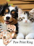 wholesale 925 Sterling Silver Pet Paw Print Adjustable Open Band Ring for Women-0-4