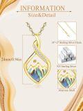 wholesale Sterling Silver Mustard Seed Rhombus Pendant Necklace for Women-0-11