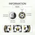 wholesale 925 Sterling Silver Cross Soccer Ball Pendant for Men's Necklaces with Bible Verse Philippians 4:13 Jesus I Can Do All Things Charm -0-3