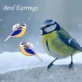 wholesale 925 Sterling Silver Blue Bird Stud Earrings Colorful Enamel Gifts for Women-0-4