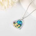 wholesale 925 Sterling Silver Abalone Shell Duck Pendant Necklace for Women Girls-0-1