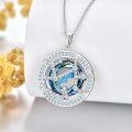 wholesale TOUPOP Valentine's Day Gifts For Her Zodiac Necklace For Women Sterling Silver Constellation Pendant With Circle Crystal Horoscope Sign Astrology Birthstone Birthday Jewelry Gifts For Women Her Mom -0-3