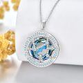 TOUPOP Sterling Silver Crystal Zodiac Necklace Constellation Pendant Gift-0-3