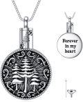 wholesale TOUPOP Oxidation Tree Of Life Urn Necklace For Ashes Cremation Jewelry For Ashes Memorial Jewelry Gift For Gilrs Women W/funnel Filler -0-1