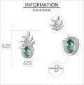 wholesale 925 Sterling Silver Green Moss Agate Flower Stud Earrings for Women - Hypoallergenic s-0-4