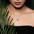 wholesale 925 Sterling Silver Celtic Cross Pendant Necklace with 2.5mm  for Women Men s Religious Amulet-0-4