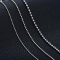 wholesale Silver 925 Sterling Silver Round Ball Bead Chain Necklace - 45cm Length (18) with 76 Balls of Diameter: Approximate 2-3 mm-0-3