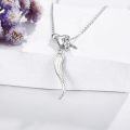 wholesale 925 Sterling Silver Hand & Cornicello Pendant Necklace - Good Luck Charm Jewelry-0-2