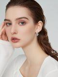 wholesale 925 Sterling Silver Seahorse Turquoise Clip Earrings White Gold Plated Ocean Jewelry For Women-0-2