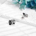 wholesale 925 Sterling Silver Comedy & Tragedy Masks Stud Earrings for Men Women Gifts-0-1