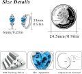 wholesale 925 Sterling Silver Turquoise Celtic Knot Heart Huggie Hoop Earrings for Women-0-5