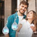 wholesale 925 Sterling Silver Blue Rainbow Moonstone Drop Earrings with Swirl Design for Women-0-5