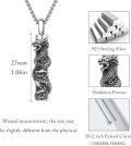 wholesale 925 Sterling Silver Dragon Yin Yang Urn Keepsake Necklace for Ashes Memorial Gifts-0-1