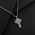 wholesale 925 Sterling Silver &  Celtic Knot Cross Pendant Necklace for Men and Women-0-3