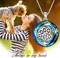 wholesale TOUPOP Dog Cat Lovers Necklace Dog Cat Pet Paw Print Necklace S925 Sterling Silver Crystal Dog Cat Lovers Jewelry Puppy Dog Cat Pet Paw Print Necklace Dog Cat Necklace For Women Birthday Christmas Gift -0-1